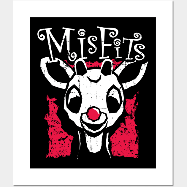 Misfits of Christmas Town: Rudolph the Red-Nosed Reindeer Wall Art by SaltyCult